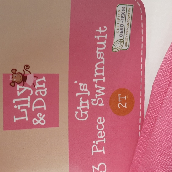 🏖 Cute Girls 3Pc Swimsuit with 50 UPF - Picture 4 of 6